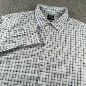 Faherty White and Blue Checkered Button Down Shirt